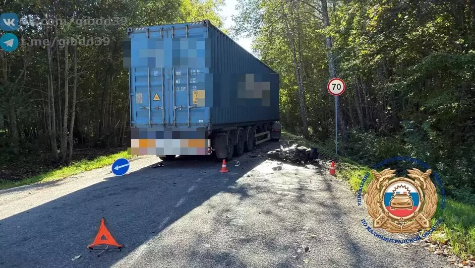 Под Полесском подросток на мотоцикле попал под фуру и погиб на месте   - Новости Калининграда | Фото: Госавтоинспекция Калининградской области