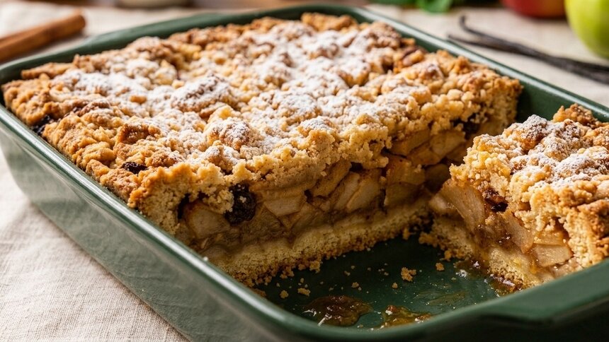Рассыпачтая корочка и сочная начинка: рассказываем, как приготовить шарлотку по-польски со сливками — простой рецепт  - Новости Калининграда | Иллюстрация: Дарья Мошникова / «Клопс»