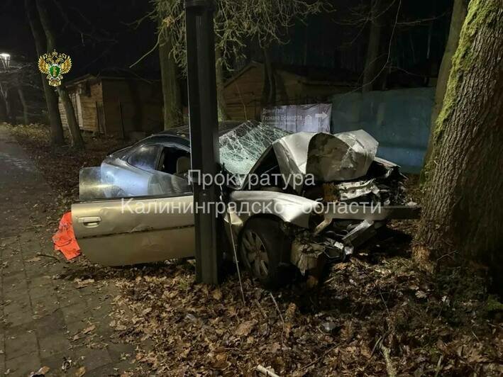 В Светлогорске будут судить мужчину, который без прав сел за руль, врезался в дерево и погубил возлюбленную - Новости Калининграда | Фото: канал прокуратуры Калининградской области / Макс