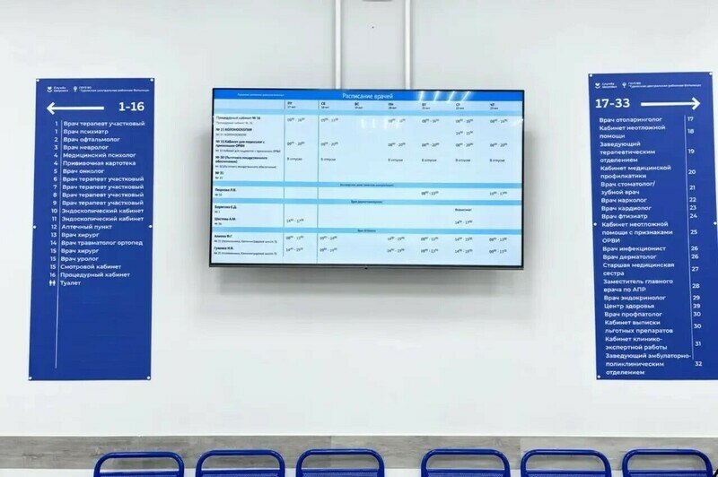 В поликлинике Гурьевска навели лоск и добавили навигацию для пациентов (фото) - Новости Калининграда | Фото: канал министерства здравоохранения Калининградской области / Макс