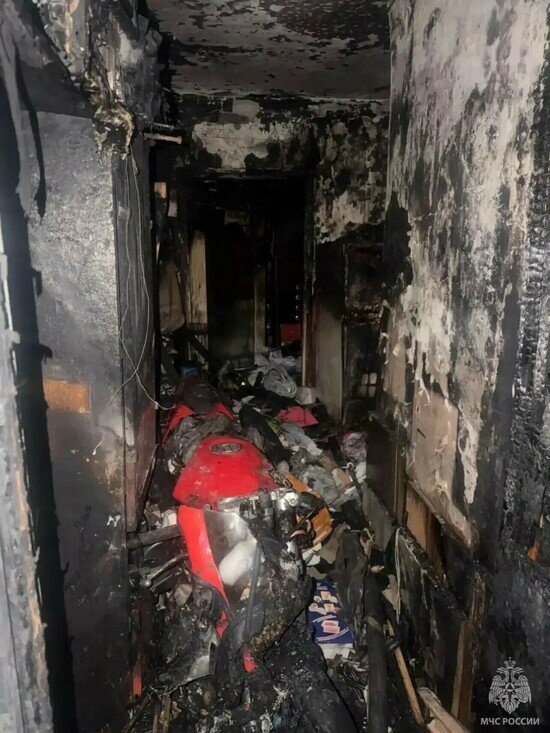 В сгоревшей квартире пожарные обнаружили женщину без признаков жизни | Фото: пресс-служба МЧС по Калининградской области