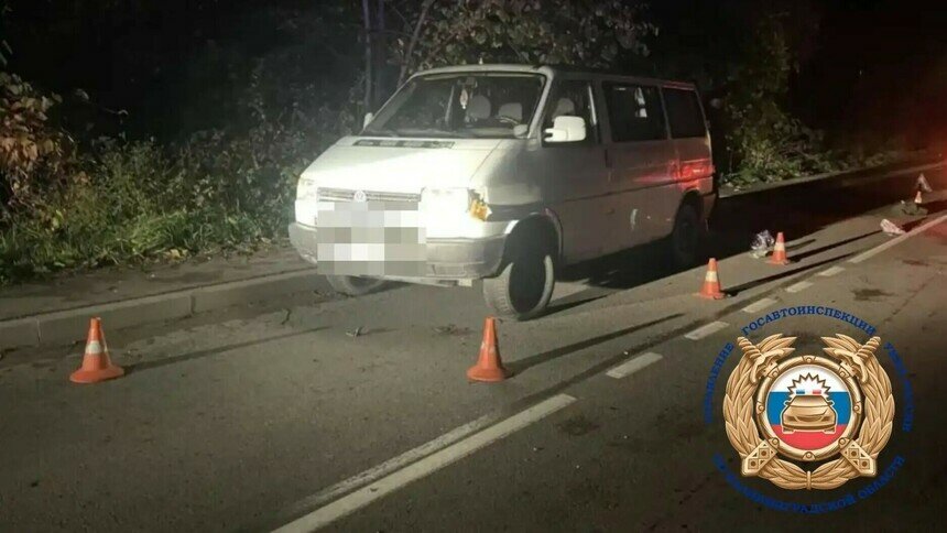 В Черняховском районе микроавтобус наехал на пешехода, оказавшегося на дороге - Новости Калининграда | Фото: Госавтоинспекция Калининградской области